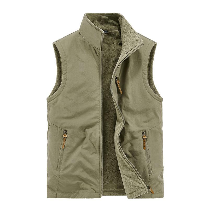 Polar  Double-sided Vest for Men Autumn and Winter Outdoor Loose Casual Sports  Jacket