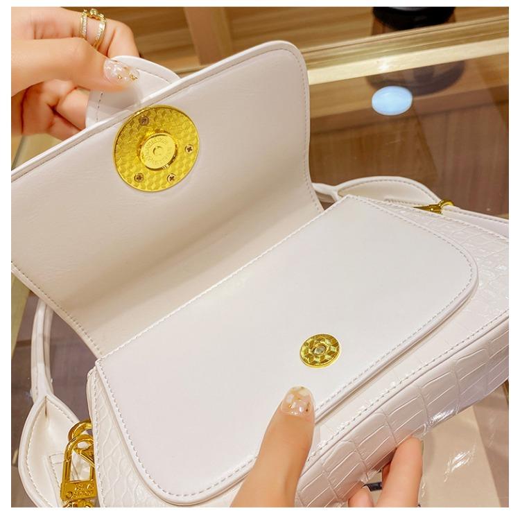 2023 neue Mode Eine Schulter Umhängetasche für Frauen Licht Luxus Stil Krokodil Muster Echtes Leder Unterarm Tasche für Frauen einfach