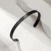 6mm Titanium Steel C-Shaped Open Bangle Bracelet - Versatile Niche Jewelry Piece