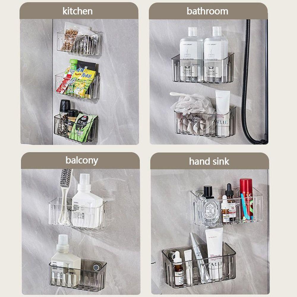 Multi functional Bathroom Suction Cup Corner Shelf Wall Mounted Soap Drying Rack  Kitchen Supplies
