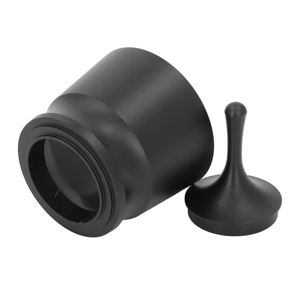 Coffee Powder Picker Aluminum Alloy Ergonomic Coffee Powder Receiver for 51mm 53mm 58mm Portafilter Black