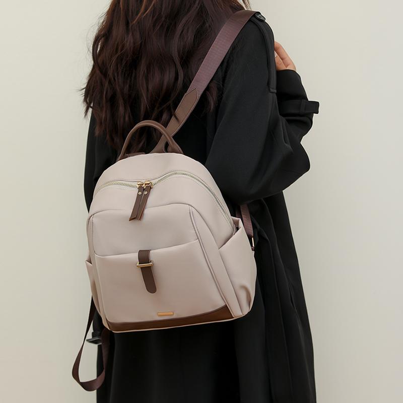 Женский рюкзак большой емкости для путешествий на открытом воздухе бежевый — фото 5