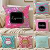 Elegant Lynnas Laceys Leslies Lailias Cushion Cover Pillowcase Anti-Dustmite Invisible Zipper Short Plush Sofa Cushion