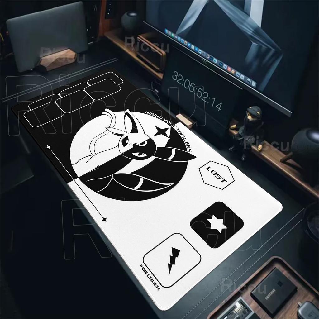 Game Card Pad Anime Gaming Keyboard Pad Pokemon Eevee Mousepad Gamer Mouse Pad HD E-Sports Extended Desk Mat PC Cabinet Tablemat