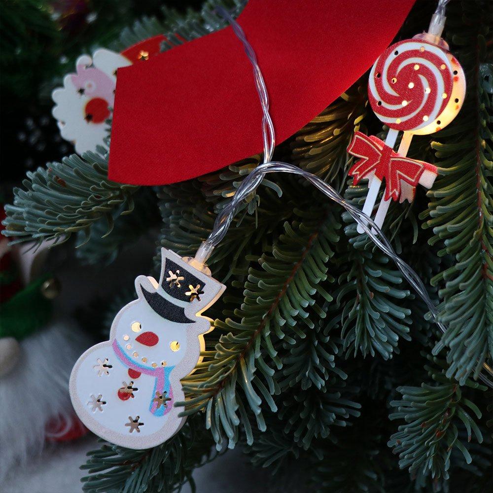 1.65M/10 Light Christmas Lights String 10 Christmas Patterns LED String Light  Desk