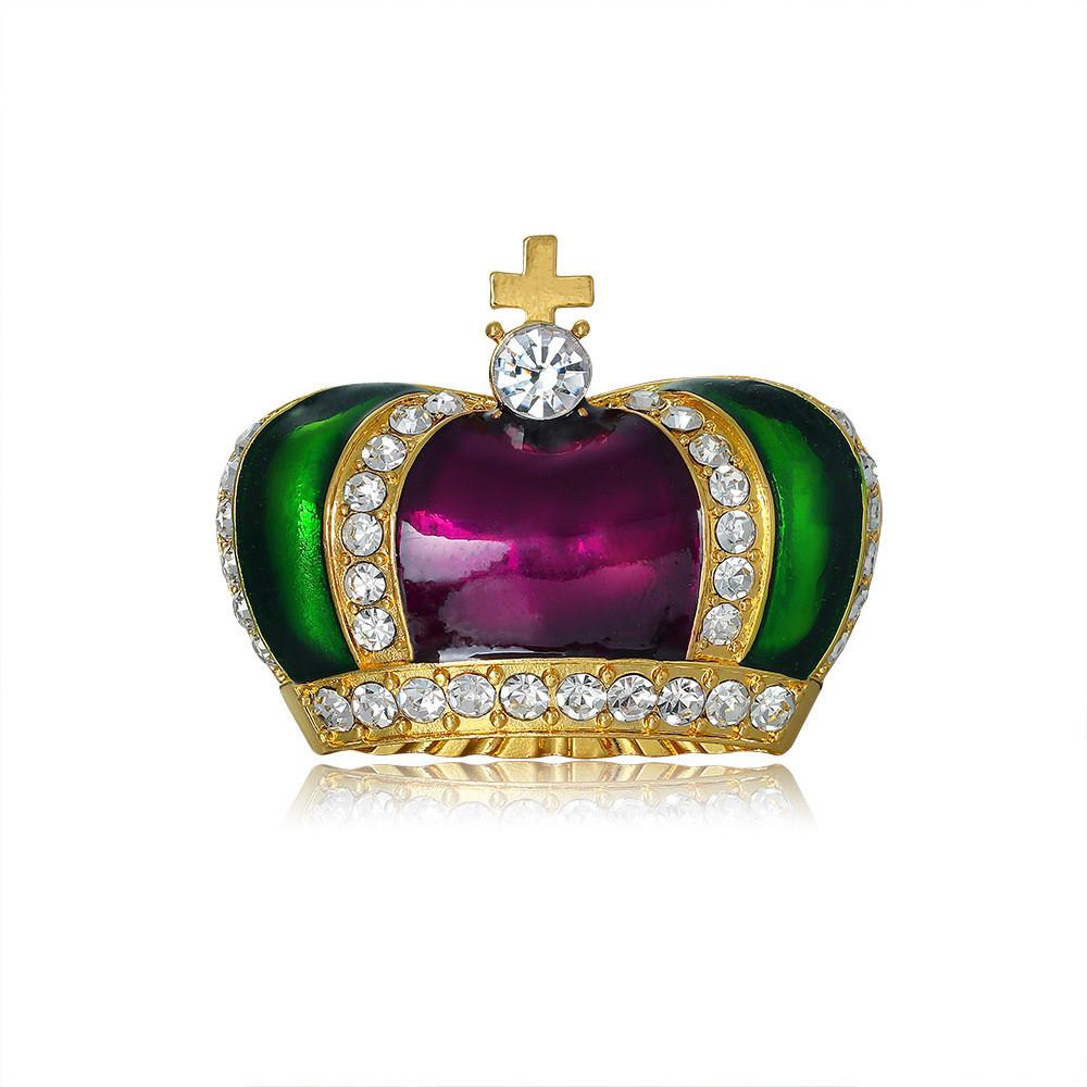 

Vintage Crown Brooch Alloy Rhinestone Jewelry For Women And Men