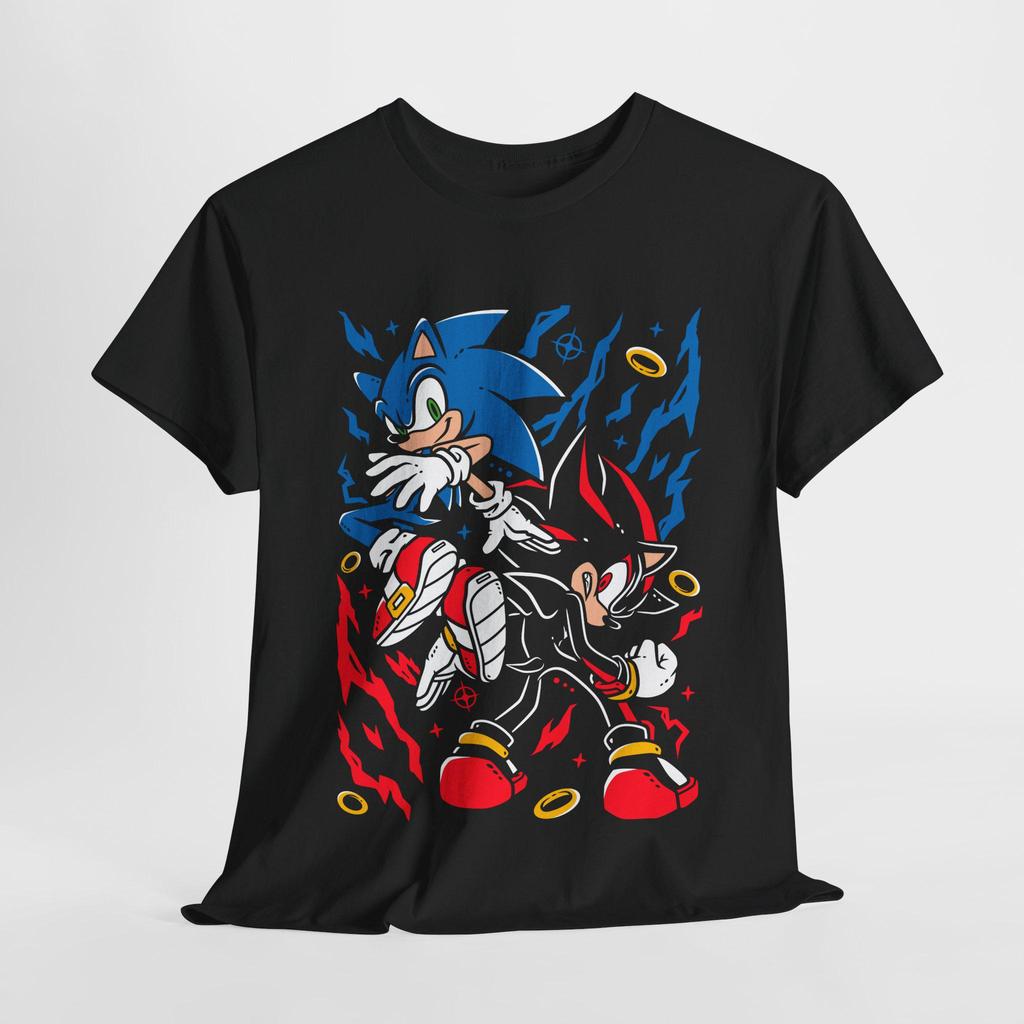 Shadow The Hedgehog Hero Tshirt Sonic Hero Retro Gift Shirt Men and Women Summer Cotton Loose Fashion Short Sleeve Top