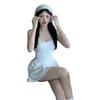 French lace edge suspender dress for women's pure desire, advanced sense, summer waist and thin, sexy tube top short skirt