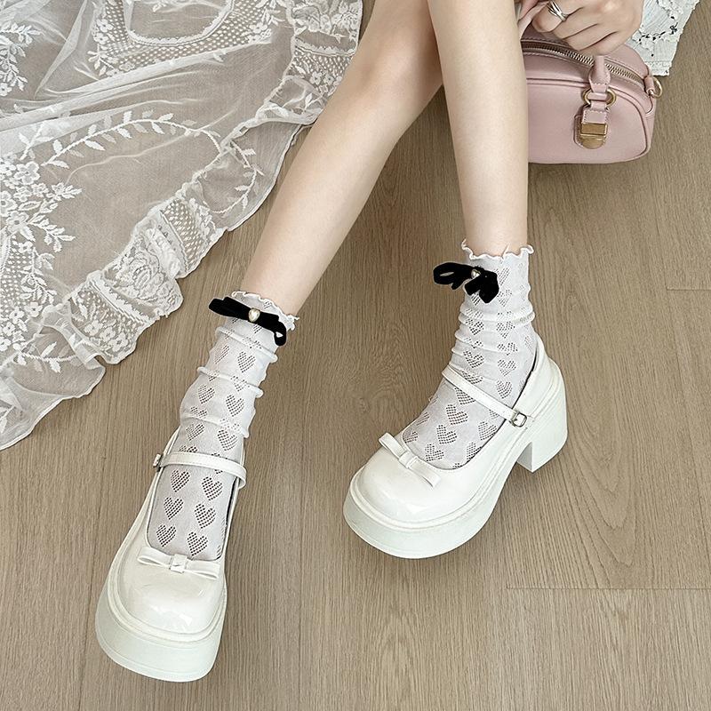 Fashion Japanese High Heels Mary Jane Shoes Women 2025 Goth Chunky Platform Pumps Woman Ankle Buckle Thick-soled Party Lolita Shoes