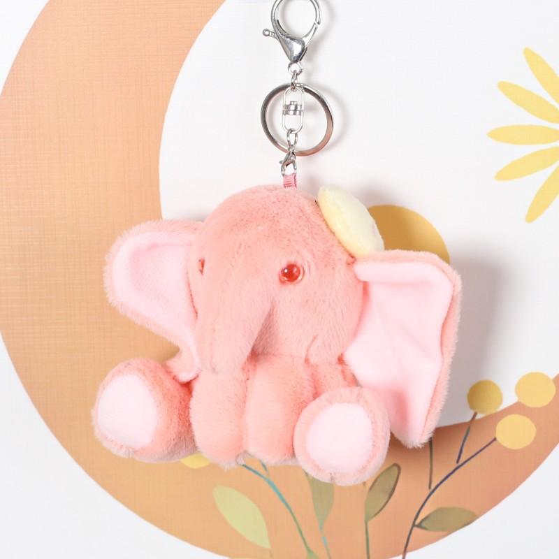 Süß Süß Kleiner Sitzender Elefant Plüschtier Puppe Anhänger Tasche Hängendes Ornament Cartoon Kreative Puppe