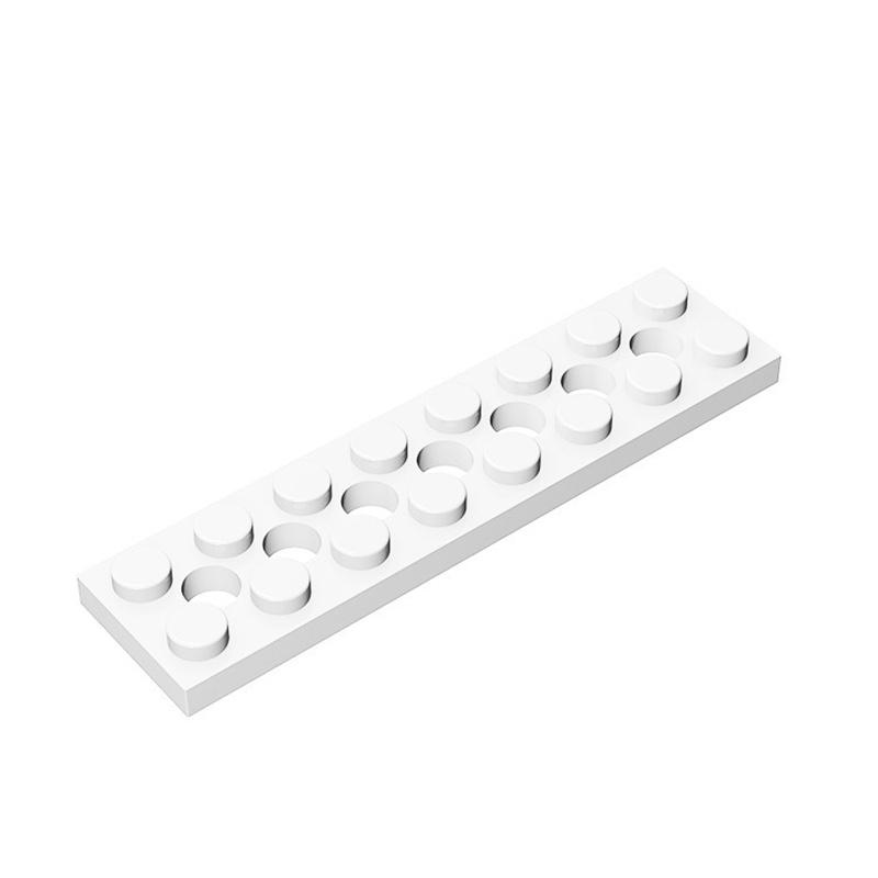 10pcs 3738 Plate 2 X 8 with 7 Holes Bricks Collections Bulk Modular Toys For Technical MOC DIY Gift Buildings Blocks