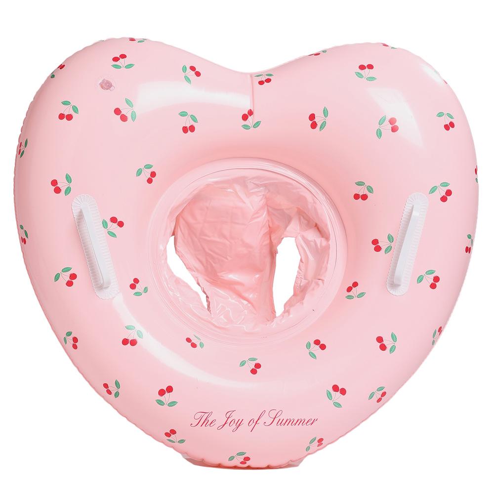 Xiaolv Heart-Shaped Korean Style Baby Swimming Seat Ring with Handle