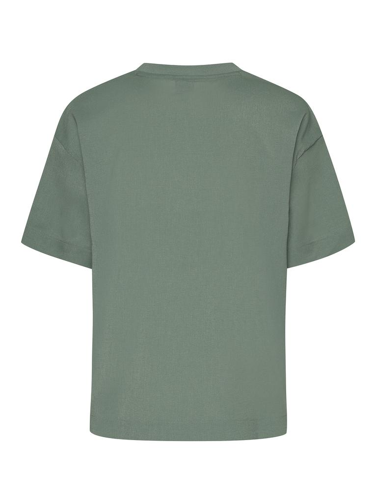 K2 Signature New Flowy Short Sleeve Round Neck W_Pistachio Green
