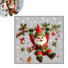 Seasonal Window Decor Cute Gnome Christmas Static Cling, Removable Decal with Holly Bell Holiday Party Gingerbread Snowflake, for Home Living