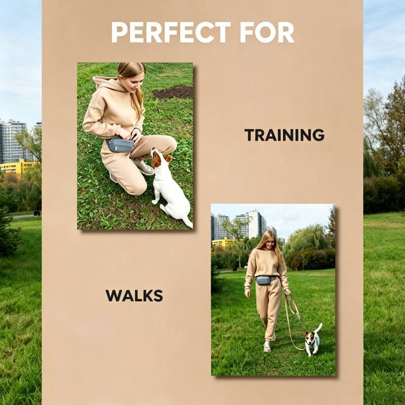 Silikon-Snackbeutel für Haustiere mit verstellbarem Hüftgurt für das Hundetraining und die Fütterung im Freien