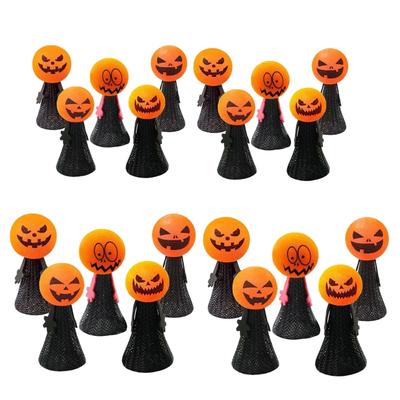 10pc Funny Halloween Finger Puppet Gift Pumpkins Jumping Doll Toy for Kids Birthday Party Decor Goodie Bag Fillers Decor