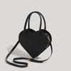 JIAERDI Harajuku Vintage Sweetheart Purse Women Black Leather Shoulder Bag Ladies Japanese Style Cute Handbag Y2K Crossbody Bag