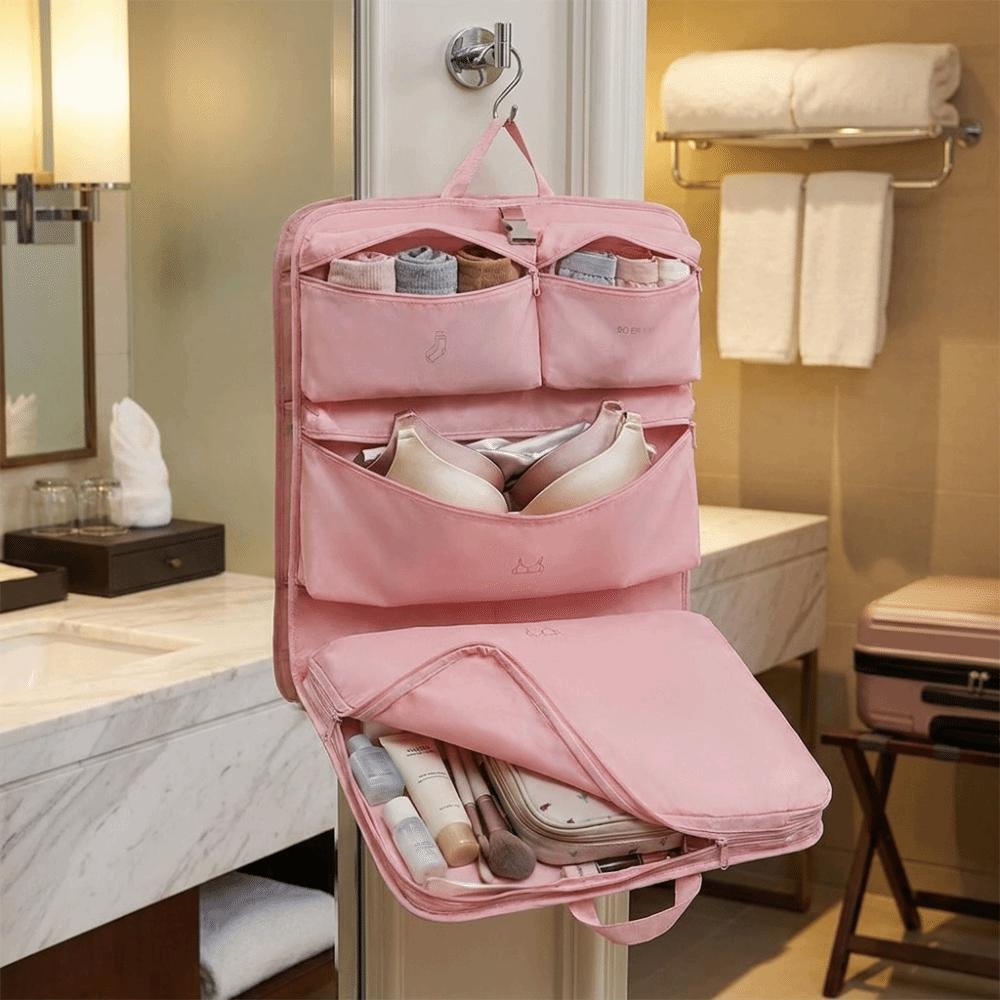 Hanging Structure 6-in-1 Compression Storage Bag Travel Luggage Organizer Clothes Storage
