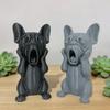 3D Printed French Bulldog Figurine Screaming Dog Decorative Sculpture Puppy Statue for Car
