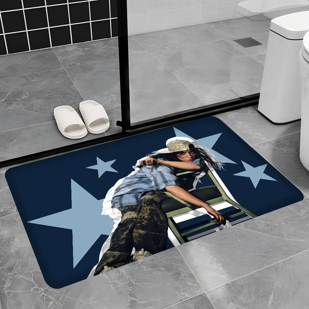 Pop Singer B-Billie Room Mats Anti-slip Absorb Water Long Strip Cushion Bedroon Mat Household Carpets