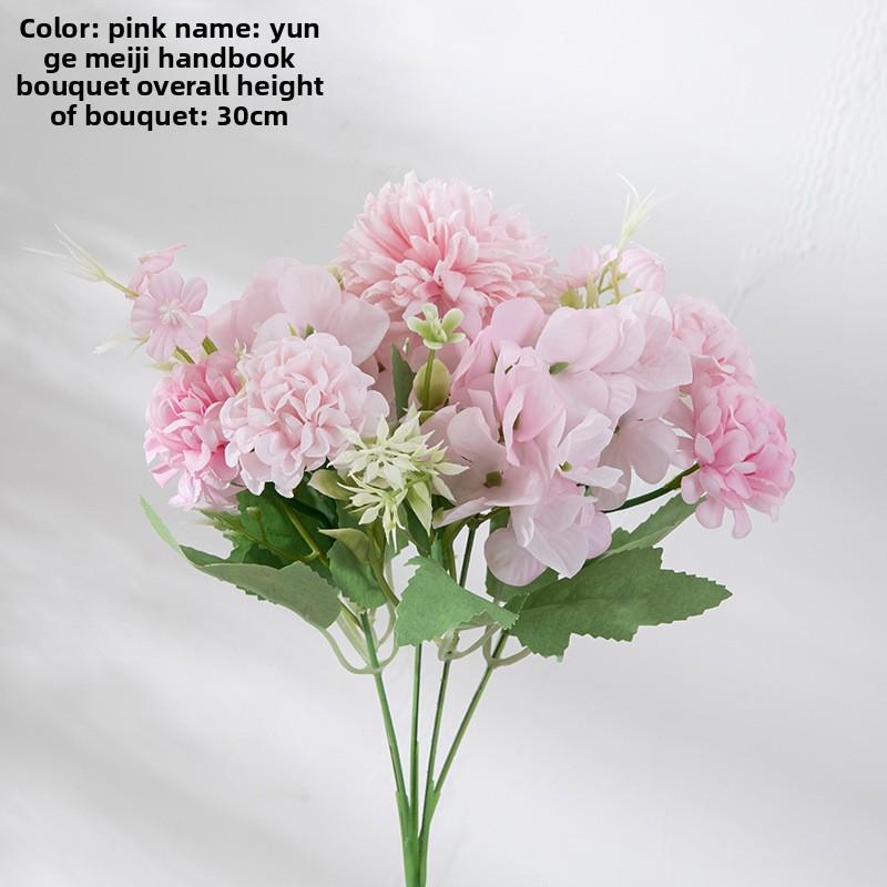 

Artificial Flowers: 5 Dandelion Hydrangea Bouquets, Wedding Hand-held Bouquets, Wedding Floral Art, Home Decoration розовый