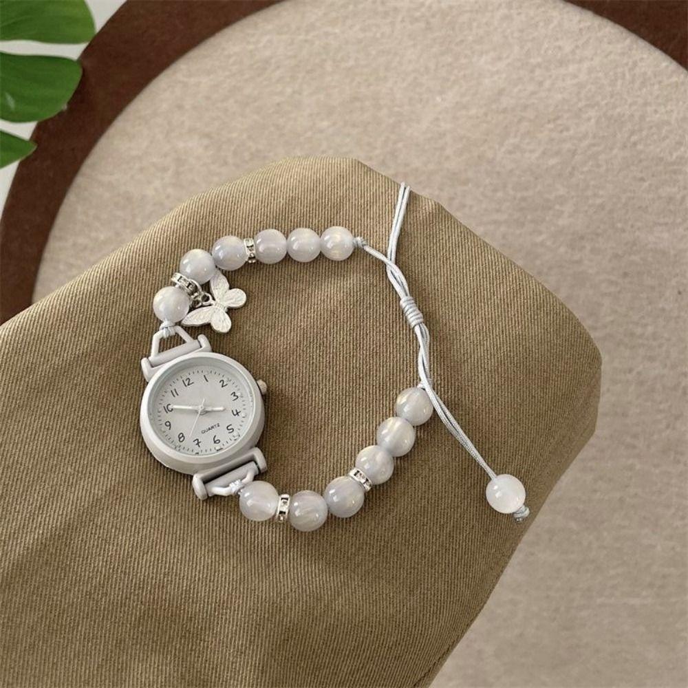 Adjustable Bracelet Watch Butterfly Pendant Quartz Watch Fashion Chain Watch for Women Girls