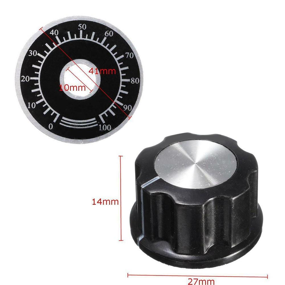 10PCS Rotary Potentiometer Knobs With 10PCS Counting Dial 0-100 Scale