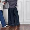 Jiaye Tongpin 2025 Kids' Autumn Solid Color Jeans - Unisex Baby Loose Straight-Leg Wide-Leg Pants