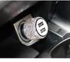 Diamond-Inlaid Dual USB Fast Car Charger with Smart Multi-Function Adapter