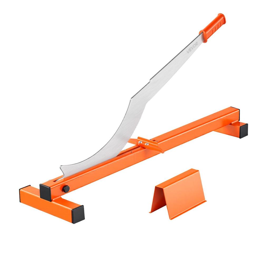 304.8mm Vinyl Floor Cutter, 10mm Thick Laminate Flooring Cutter with Cutting Angle Guide, Rubber Handle, Honing Stone, D2 Steel Blade for Cutting