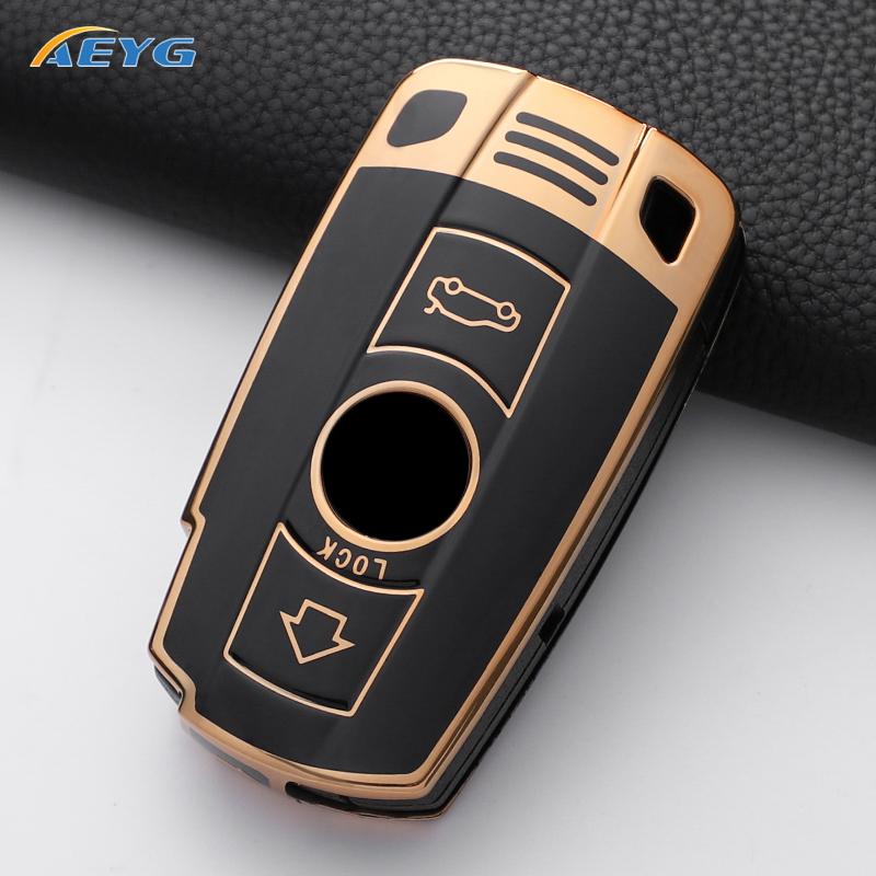 TPU Car Key Case Cover Shell For BMW X1 X5 X6 Z4 E90 E60 E70 E87 3 5 6 Series M3 M5 Holder Shell Fob Key Chain Accessories