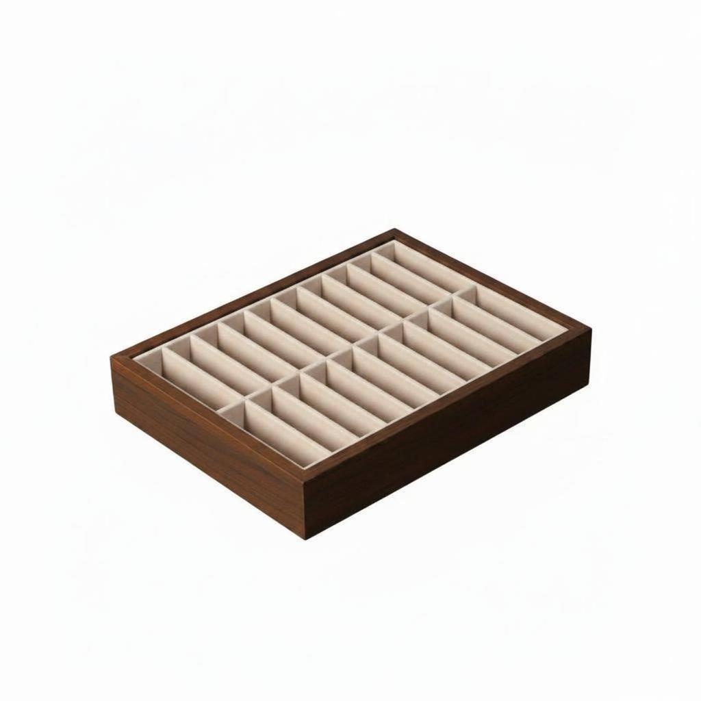 Wooden Jewelry Display Tray Bracelet Storage Box Organizer Stand for Shop Showcase and Bangle Presentation