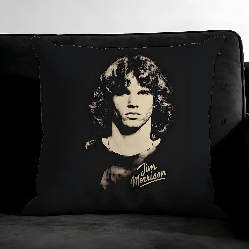 J-Jim M-Morrison Band Cushion Cover Pillowcase Ultra Soft Skin Friendly Fabric Cloud Like Comfort & Concealed Zipper