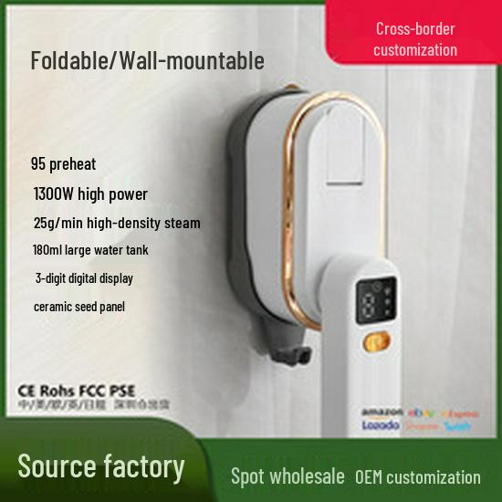 Portable Handheld Garment Steamer and Iron - Large Electric Dry/Wet Steam for Household Use