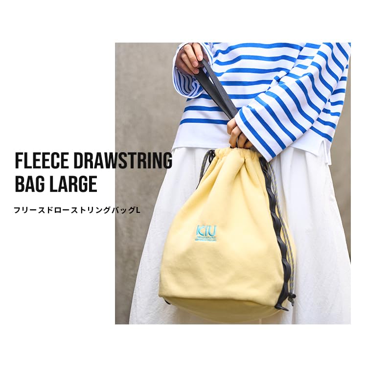KiU Fleece Drawstring Bag a fluffy fleece tote with a large drawstring and perfect for outdoor Perfect for fall and Product LARGE, bag/backpack