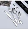 Stainless Steel Travel Cutlery Set: Knife, Fork, Spoon, Bottle Opener with Portable Storage Bag for Outdoor Camping
