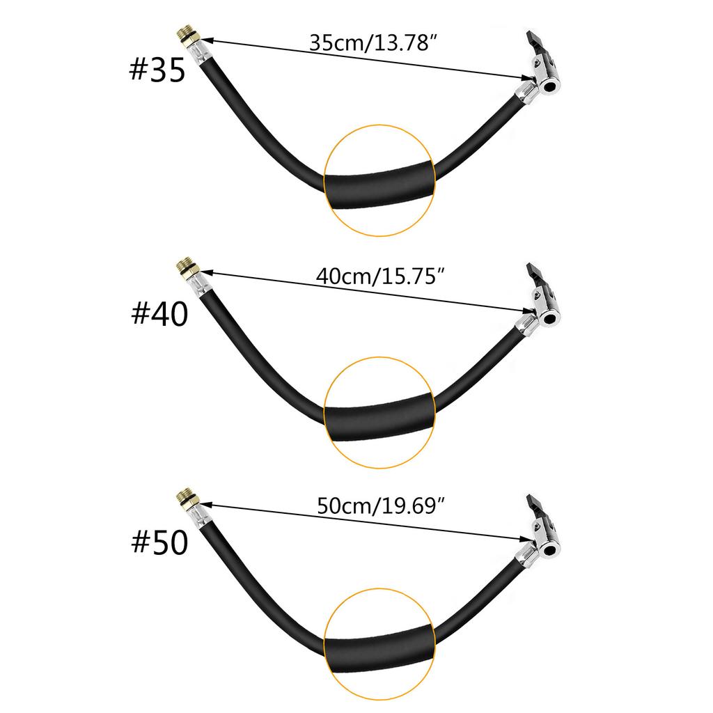 Tuyau de gonflage de voiture Tuyau de gonflage de pneu Tube d'extension Tuyau de compresseur Connecteur universel pour gonfleur d'air de pneu de moto