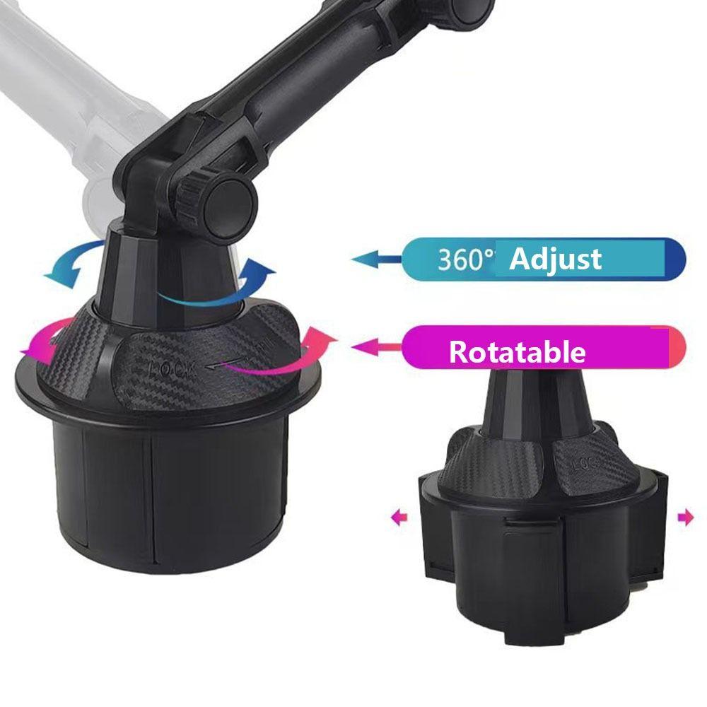 360° Swivel Arm Car Tray Table Adjustable Drink Stand Car Cup Bracket  Mobile Phone Holder