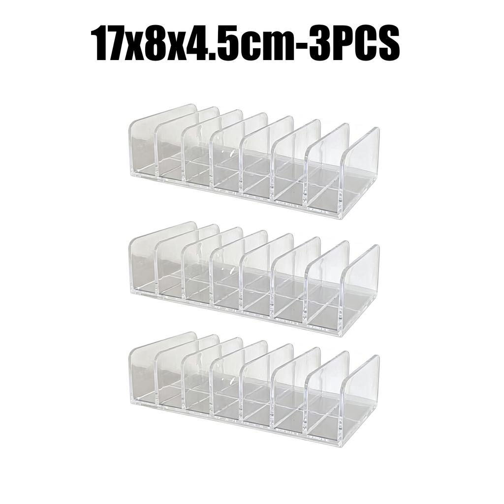 7-Slot Transparent Plastic Hand Cream Organizer Multi-Functional Makeup Holder for Home Office Bathroom Dressing Table Sorting