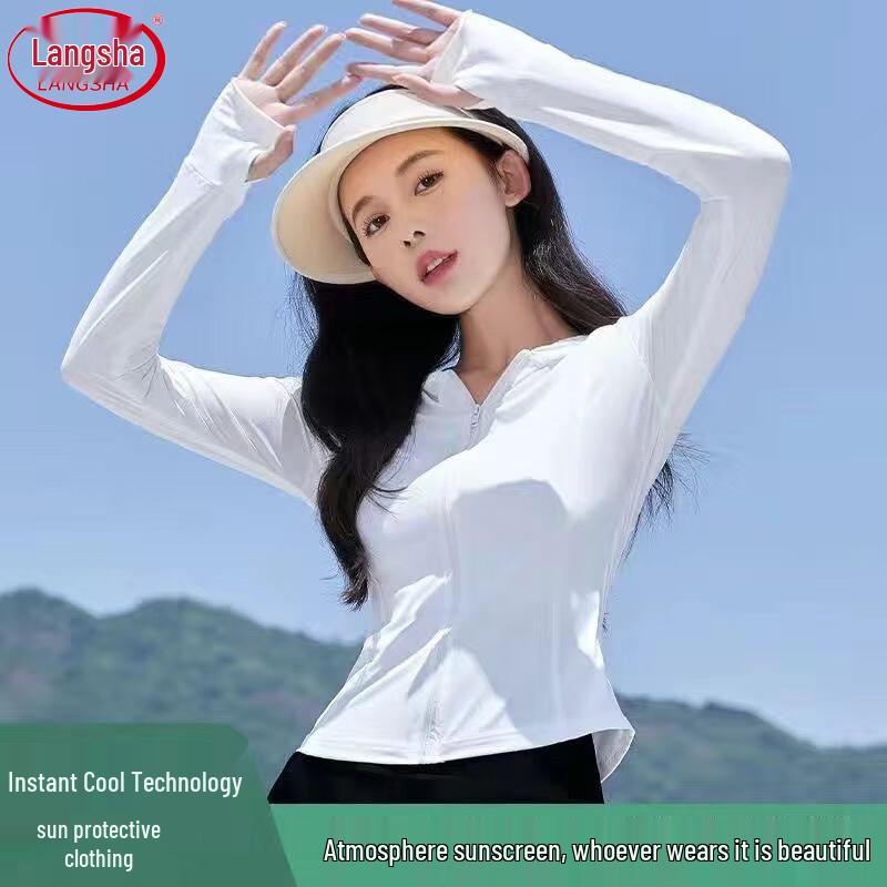 Langsha Women's Ice Silk Hooded UV Protection Sun Jacket