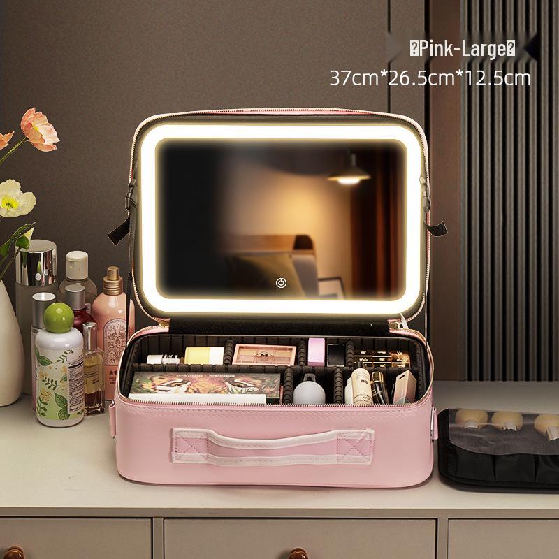 Portable LED Cosmetic Bag: Multifunctional, Large Capacity, Professional Makeup Organizer 2024.