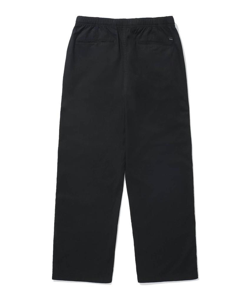 COVERNAT Linen Semi-Wide Buckle Pants Black