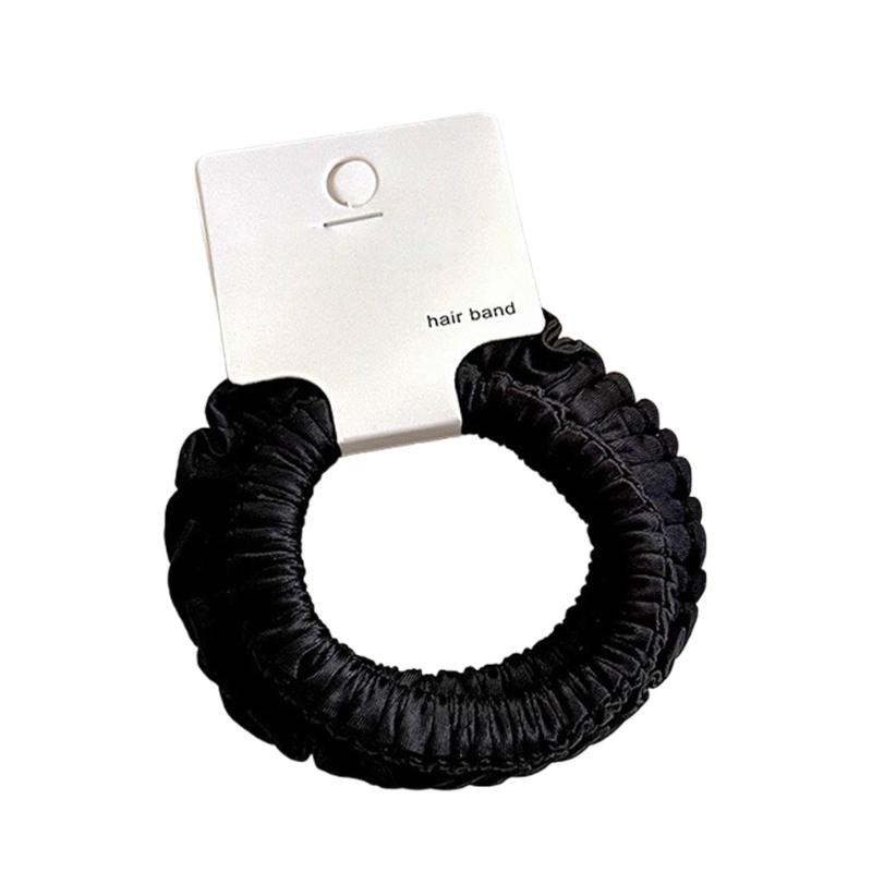 High Elasticity Crinkle Hair Tie Soft Fabric Scrunchies Fashion Headwear For Women Girls Daily & Party Use