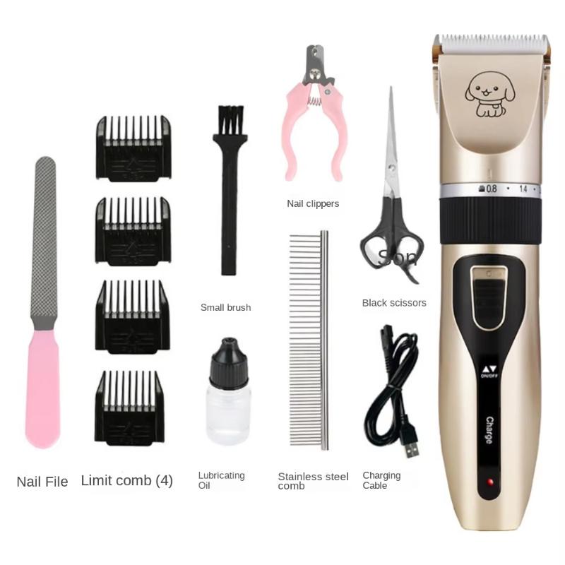 Cat Dog Hair Clipper Electrical Professional Hair Clipper for Pets Silent Hair Cutter USB Rechargeable Pet Grooming Clipper Set