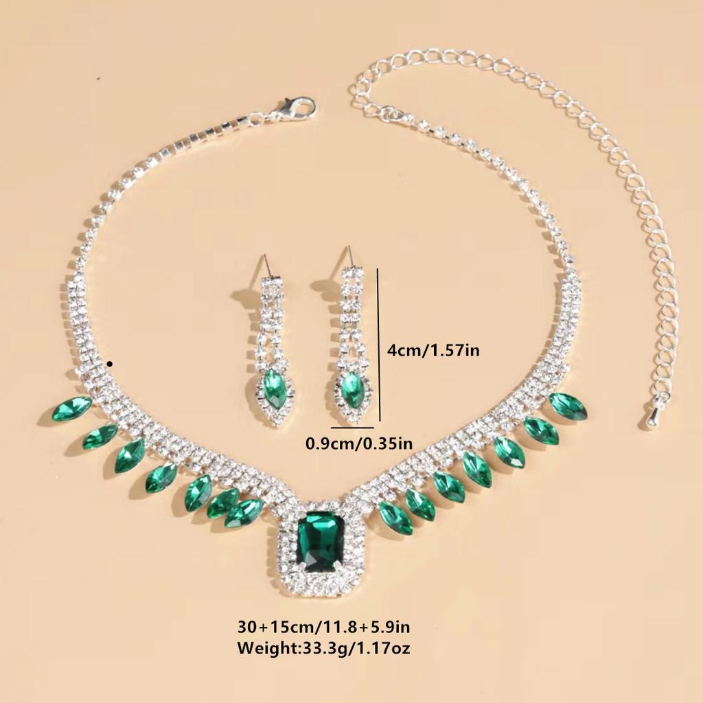 Jewelry Luxury Dress Royal Blue Crystal Necklace Earrings Two-piece Bridal Accessories buy the best products in the Ayzeze online store Jewelry Luxury Dress Royal Blue Crystal Necklace Earrings Two-piece Bridal Accessories buy the best products in the Ayzeze online store