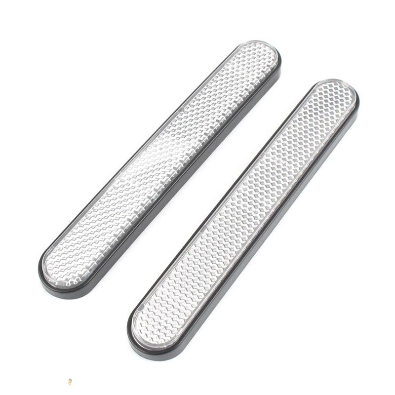 1Pair Motorcycle Long Oval Reflector Front Fork Reflective Sticker Warning Sign Front And Rear Mudguard Reflectors Car Accessory