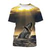 Summer Sea Fish Whale 3d Printed T-shirt Street Men's Fashion Harajuku Casual O-neck T-shirt T-shirt Top Clothing