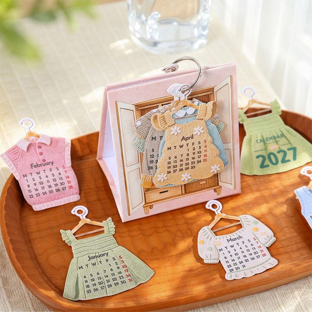 Monthly Table Calendar Mini Flip Calendar Gifts 2027 Desk Calendar Desktop Decoration