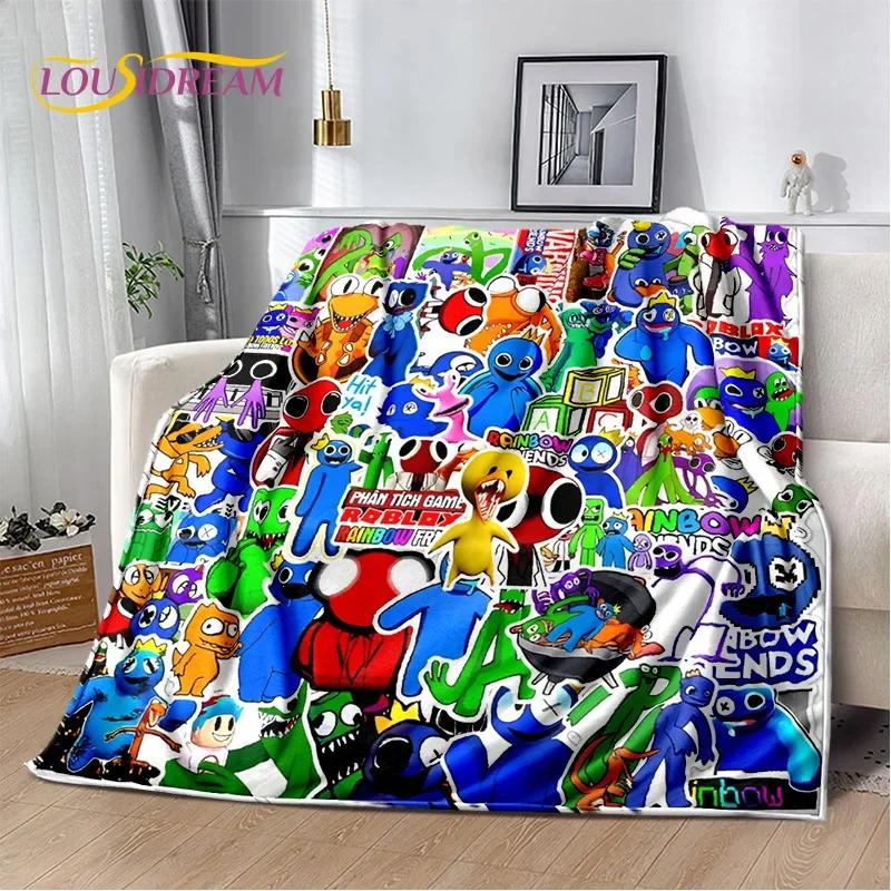 Game R-Rainbow Friends Cartoon Soft Flannel Blanket for Beds Bedroom Sofa Picnic ,Throw Blanket for Cover Outdoors Leisure Gift