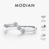 D-Farbe Moissanit Labordiamant Ringe 925er Sterlingsilber Unregelmäßige Linie Stapelbar Modering Für Damen Feinschmuck